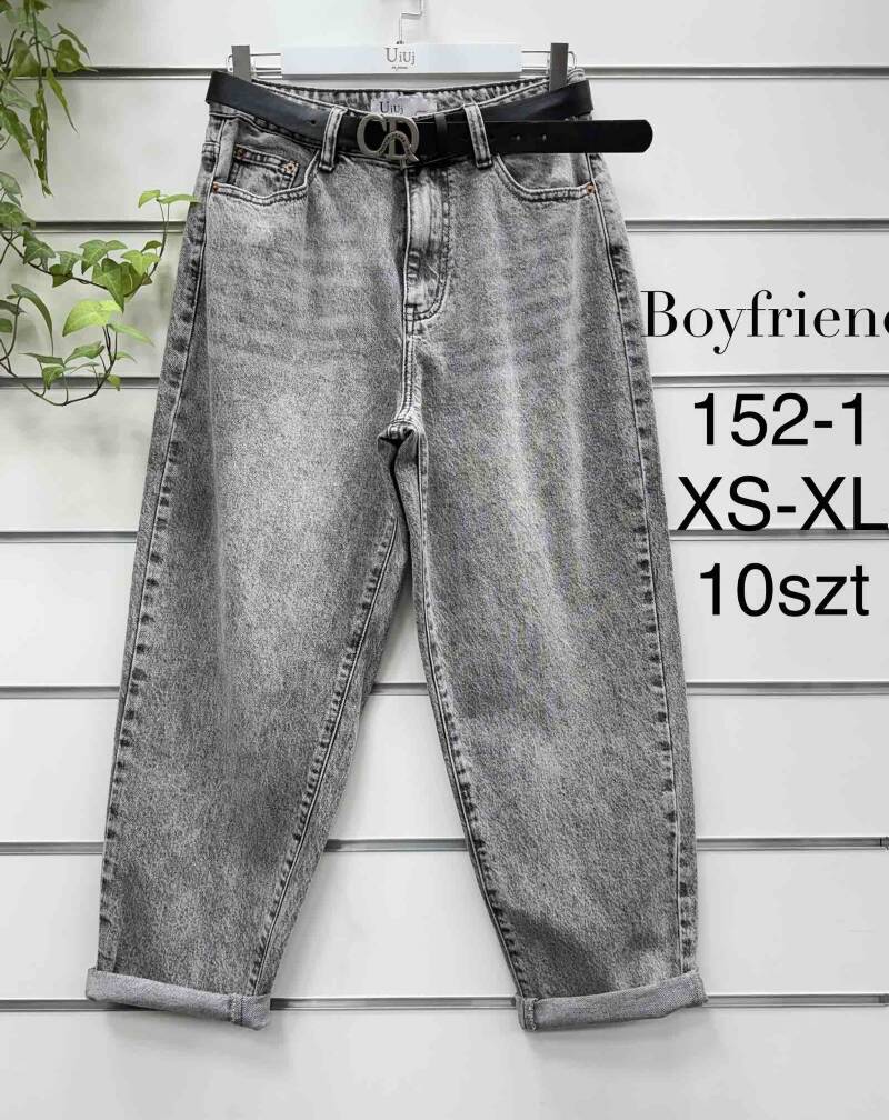 Spodnie damskie jeansy Roz XS-XL, 1 Kolor Paczka 10 szt